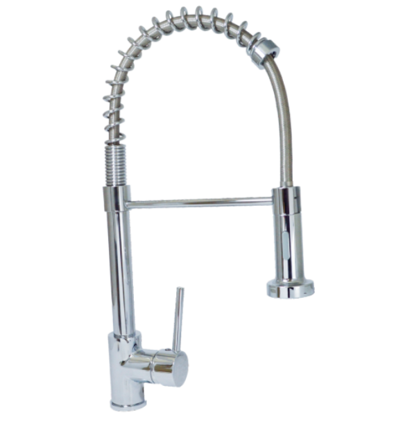 Imagen de 019292 MEZCLADORA MONOMANDO P/FREG 011FM C/SPRAY PALANCA CROMO