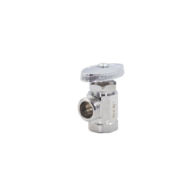 Imagen de 016728 LLAVE DE CONTROL P/TUB. ROSC. 1/2" F.N.P.T. X 1/2" M. ANGULAR COFLEX