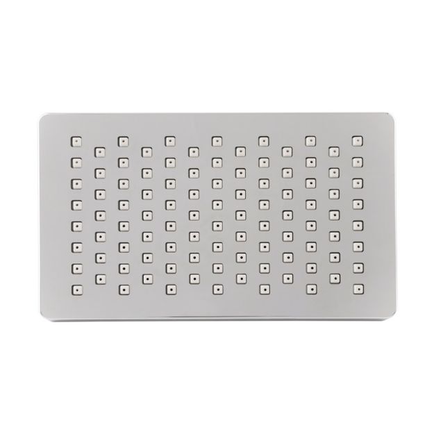 Imagen de 019105 REGADERA RECTANGULAR 3020B CROMO C/ BRAZO Y CHAP URREA