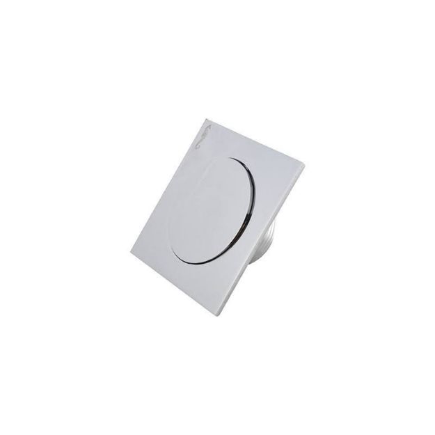 Imagen de 019279 COLADERA 46-PC CUADRADA PUSH 15X15 CROMO RUGO