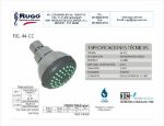 Imagen de 03572 REGADERA 44CC CARIBE BLANCA HIDRO SIN BRAZO RUGO