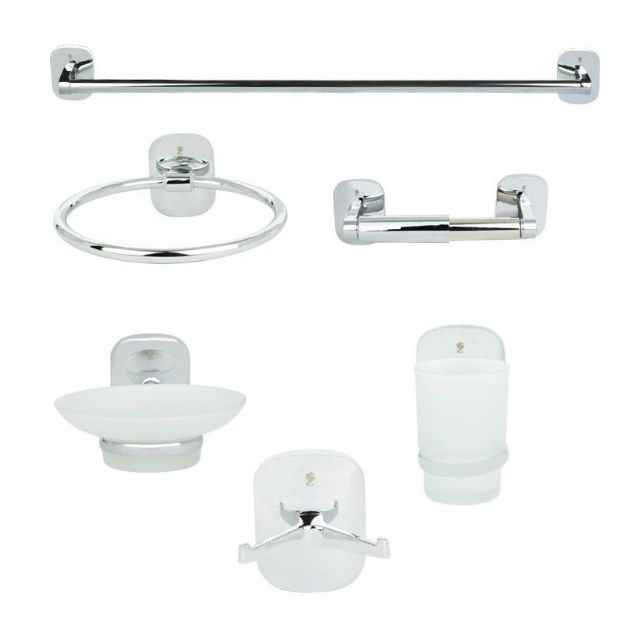 Imagen de 018121 ACCS DE BAÑO 6 PZAS JE90C CROMO RUGO