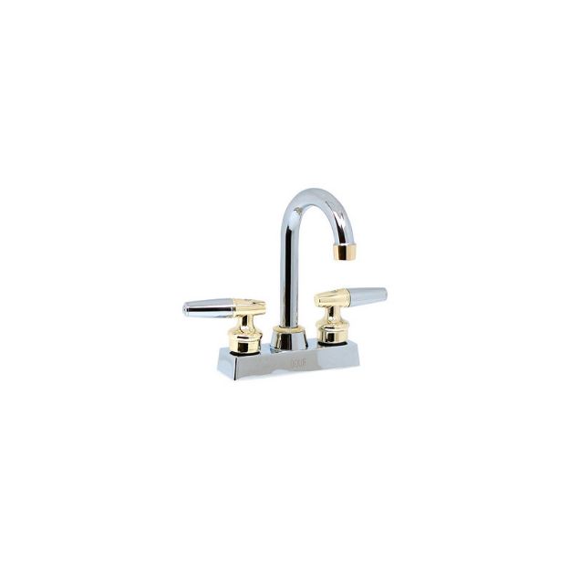 Imagen de 03803 MEZCLADORA 4" P/BAR 24LC LATON CROMO RUGO