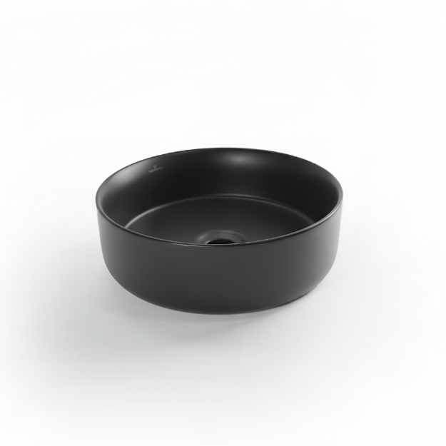 Imagen de 019731 OVALIN DENVER NEGRO MATE 355X355X115 (8463MB) PORCELANATOS
