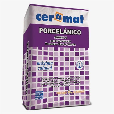 011320 ADHESIVO PORCELANICO CERAMAT 20 KGS