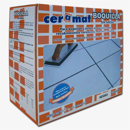 013516 BOQUILLA SIN ARENA NEGRO 5KG CERAMAT