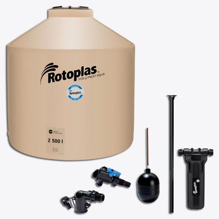 07668 TINACO ROTOPLAS TRICAPA 2500LT C/FILTRO PASO 1 ROTOPLAS