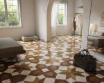 Imagen de 019468 PADOUK FD CEREZO 44X44 1A (1.92 MT2) PORCELANITE
