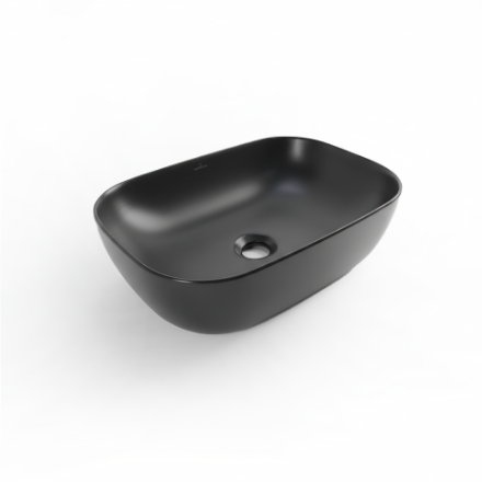 Imagen de 019730 OVALIN BOSTON NEGRO MATE 465X320X135 (8417MB) PORCELANTOS
